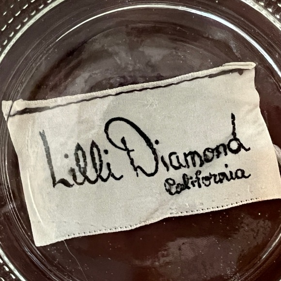 Vintage Hollywood regency Lilli Diamond brown and lace dress with sheer sleeves. - Picture 3 of 15